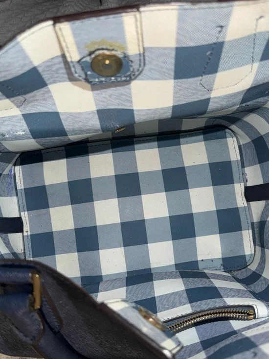 Michael Kors Navy Saffiano Leather Satchel with MK Tag - Picture 8 of 10